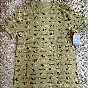 Champion Graphic Logo All Over Print T Shirt Sz M